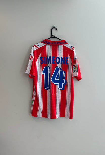 Atletico Madrid 1995-96 Home Jersey Simeone