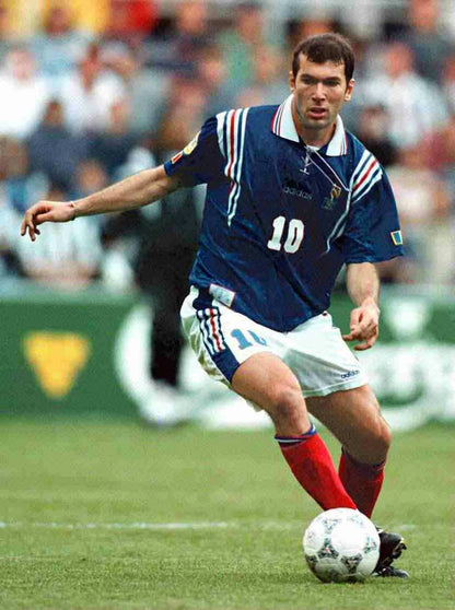 France EURO 1996 Home Jersey Zidane